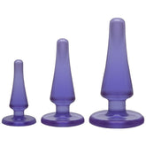 Anal Initiation Kit Purple with 3 Sizes for Beginners > Anal Range > Butt Plug Kits