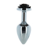 Black Rose 3 Inch Metal Butt Plug > Anal Range > Jewel Butt Plugs