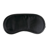 Black Satin Eye Mask for Sensory Deprivation and Intimacy Black Blindfold