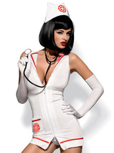 Emergency Dress and Stethoscope Costume White Small Medium Costumes