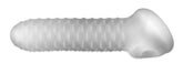 Fat Boy Checker Plate Sheath 6.5in - Add Girth and Stimulation Clear > Sex Toys For Men > Penis Sleeves