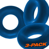 Fat Willy 3 Piece Jumbo Cockrings in Space Blue COCK RING Set