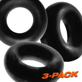 Fat Willy Three Piece Jumbo Cockrings Black COCK RING Set