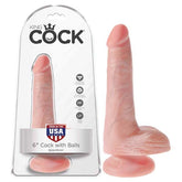 King Cock 6 Inch Realistic Cock with Balls 15.2 cm Dong Dongs Realistic