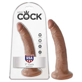 King Cock 7 Inch Tan Dildo Realistic Dong Dongs Realistic