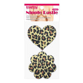 Leopard Sexy Nipple Pasties Twin Pack for Daring Outfit Accessories Brown Pasties