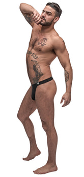 Male Power Pure Comfort Bong Thong for Ultimate Support and Freedom of Movement Black Mens G-Strings