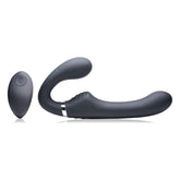 Mighty Rider 10X Strapless Strap-On Black with Remote Control > Dildos > Strapless Strap Ons