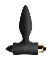 Petite Sensations Plug Black - Vibrating Anal Toy for Beginners 4 Inches Black Butt Plugs - Vibrating