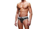 Prowler Open Back Brief White/Black for Bold Style Open Back Underwear