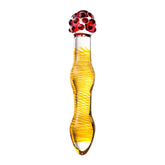 Sexus Glass Dildo Yellow and Red 20.5 Centimeters Artistic Design DONGS Glass