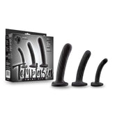 Temptasia Twist Kit Set of Three Unique Swirling Dildos for Enhanced Playtime Black Dongs Neutral