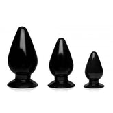 Triple Cones 3 Piece Anal Plug Set in Black > Anal Range > Butt Plug Kits