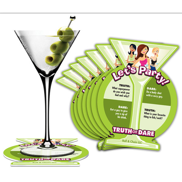 Truth or Dare Party Coasters – Interactive Game Accessories > Novelties > Party Supplies