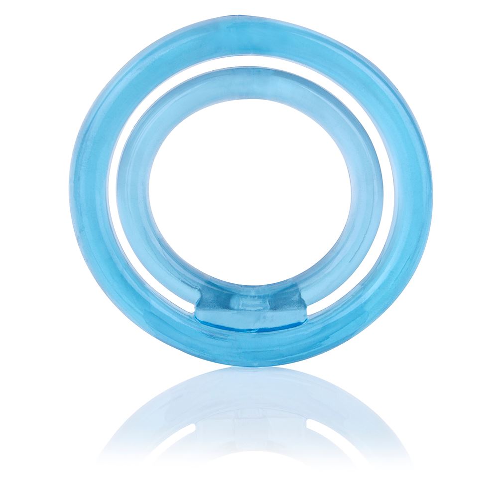 RingO 2 Dual Cock Ring – Dual Loop Penis and Testicles Ring Blue > Cock Ring > Single