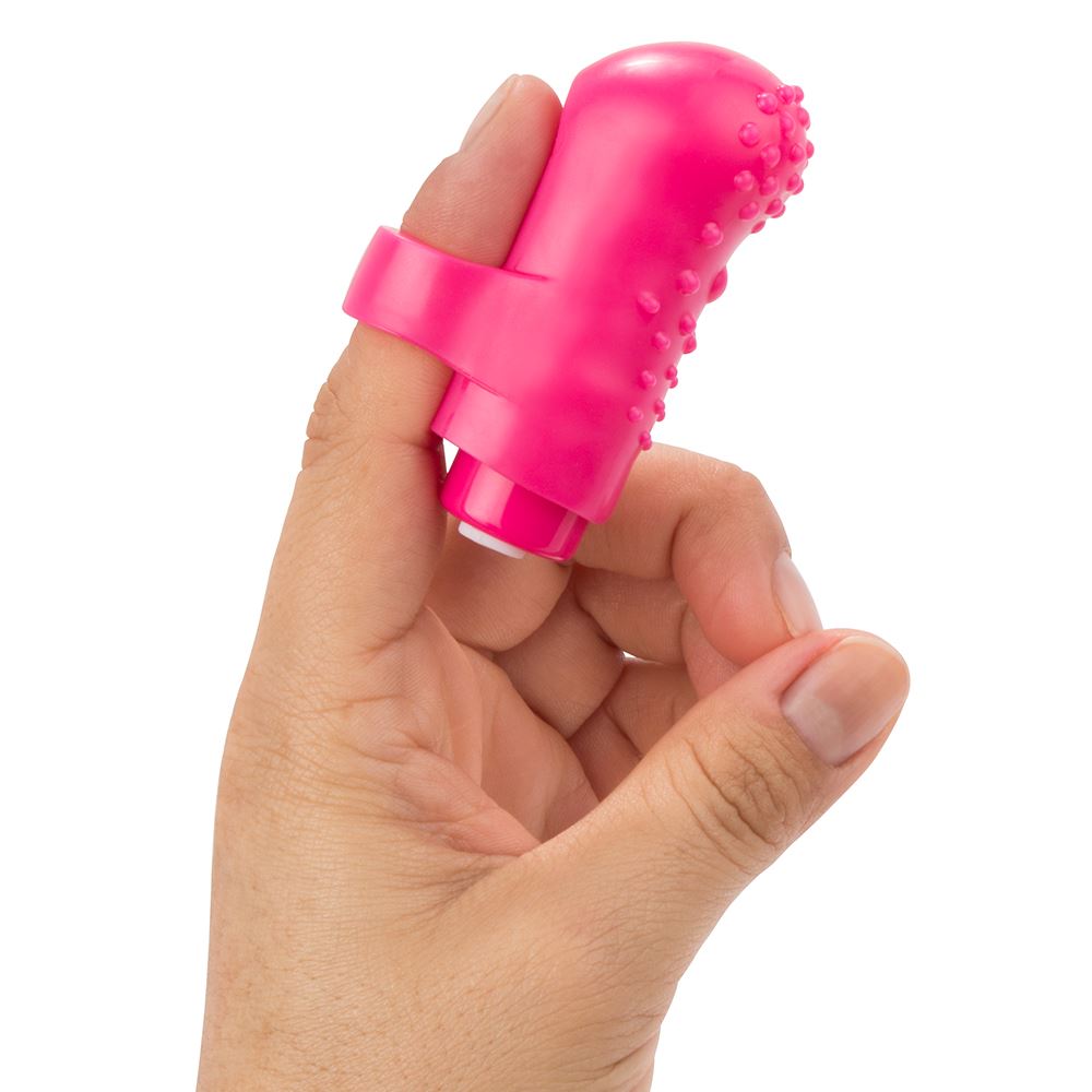 Charged Fing O Rechargeable Mini Finger Vibrator with Vooom Technology Silicone and ABS > Vibrators > Finger Vibrators