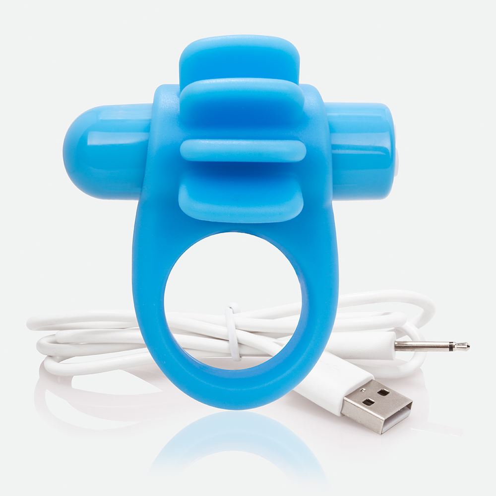 Skooch Charged Rechargeable Vibrating Cock Ring with Textured Silicone Stimulation > Sex Toys > Couples Toys