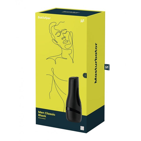 Satisfyer Men Classic Masturbator Black Discreet Sleeve > Sex Toys For Men > Masturbators