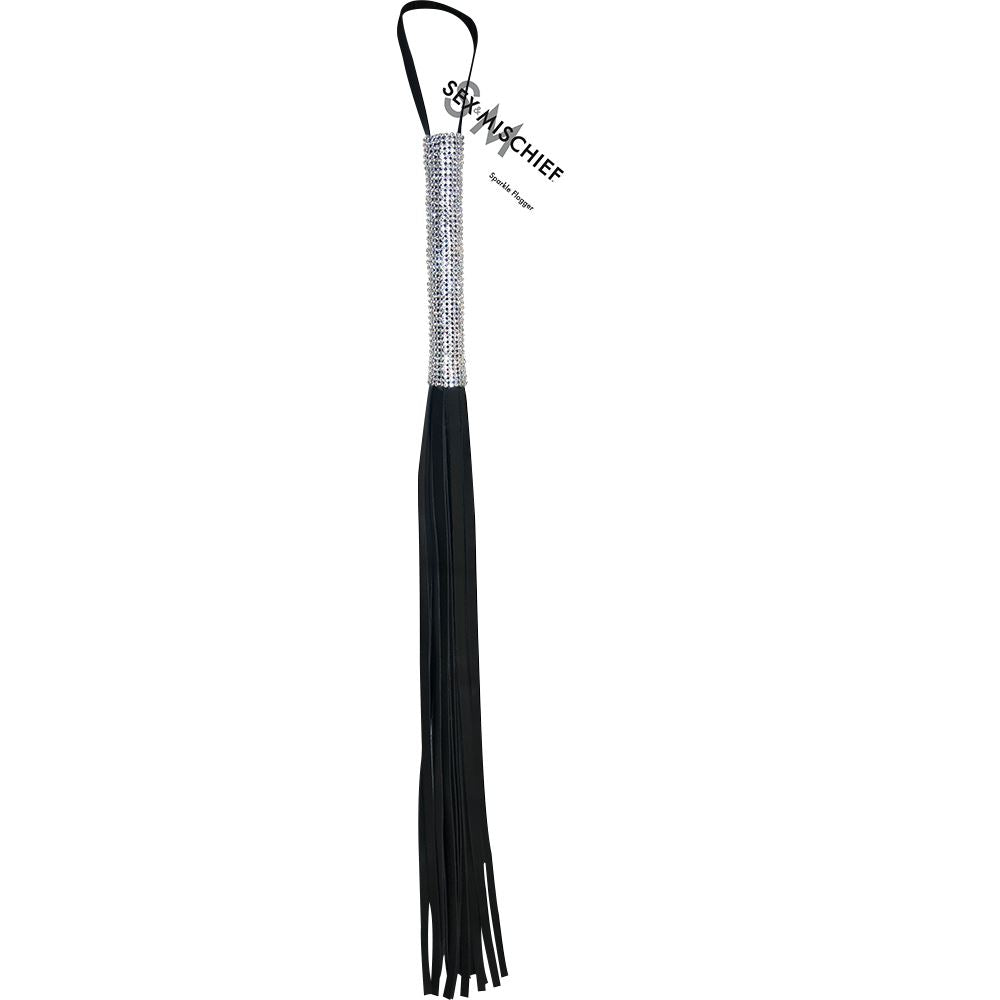 Sex & Mischief Sparkle Flogger 78 cm Vegan Leather BDSM Toy > Bondage Gear > Whips & Floggers