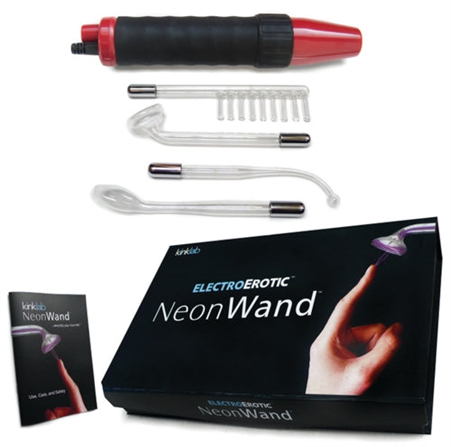 KinkLab Neon Wand Electrosex Kit E-Stim 5 Piece Set Purple E-STIM TOYS