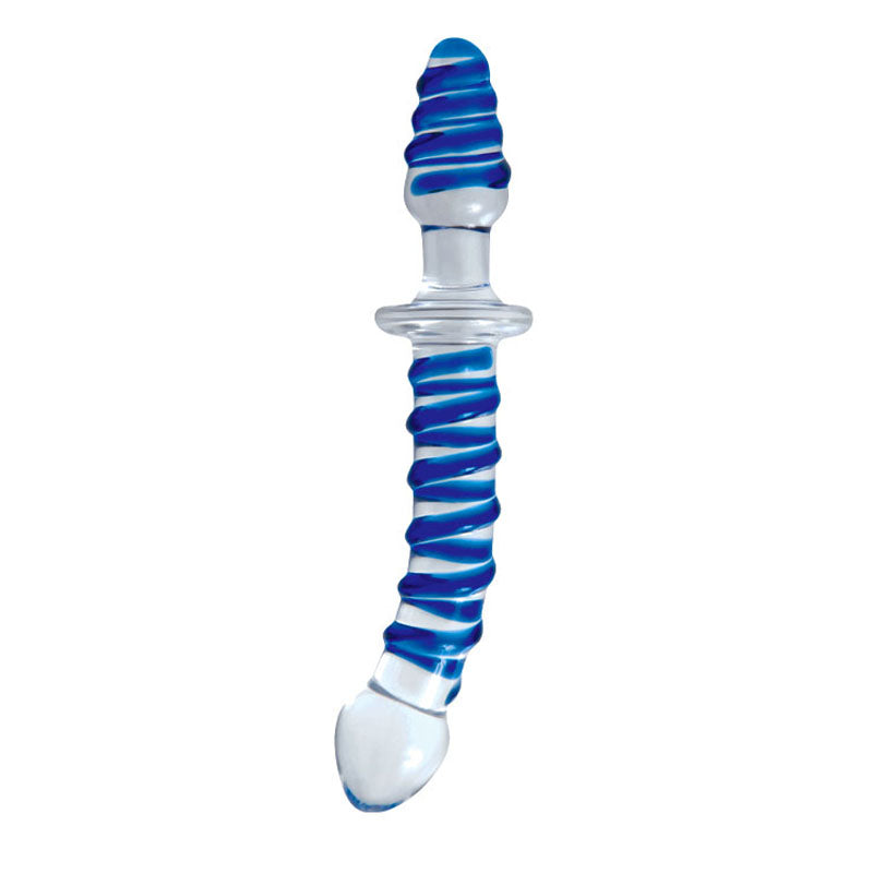 Adam & Eve Twisted Love Double Ended Raised Swirl Glass Dildo 24 cm > Glass > Dildos