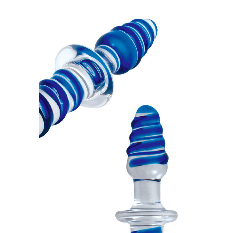 Adam & Eve Twisted Love Double Ended Raised Swirl Glass Dildo 24 cm > Glass > Dildos