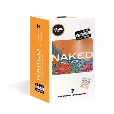 Four Seasons Naked Allsorts Ultra Thin Lubed Condoms 20 Pack > Essentials > Condoms
