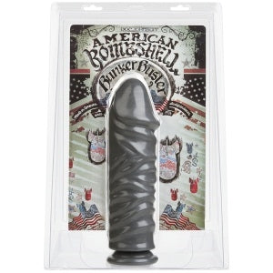 Bunker Buster 10.7 Inch Anal Dildo in Gun Metal Finish > Anal Range > Vibrating Butt Plugs
