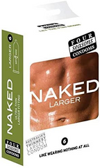 Four Seasons Naked Larger Fitting Condoms – Lubricated Condoms with 60mm Nominal Width 6 Pack > Essentials > Condoms