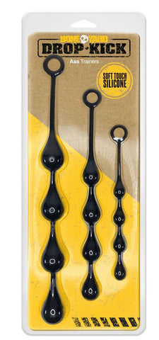 Drop Kick Silicone Beginner Ass Training Kit Three Piece Set > Anal Range > Anal Beads