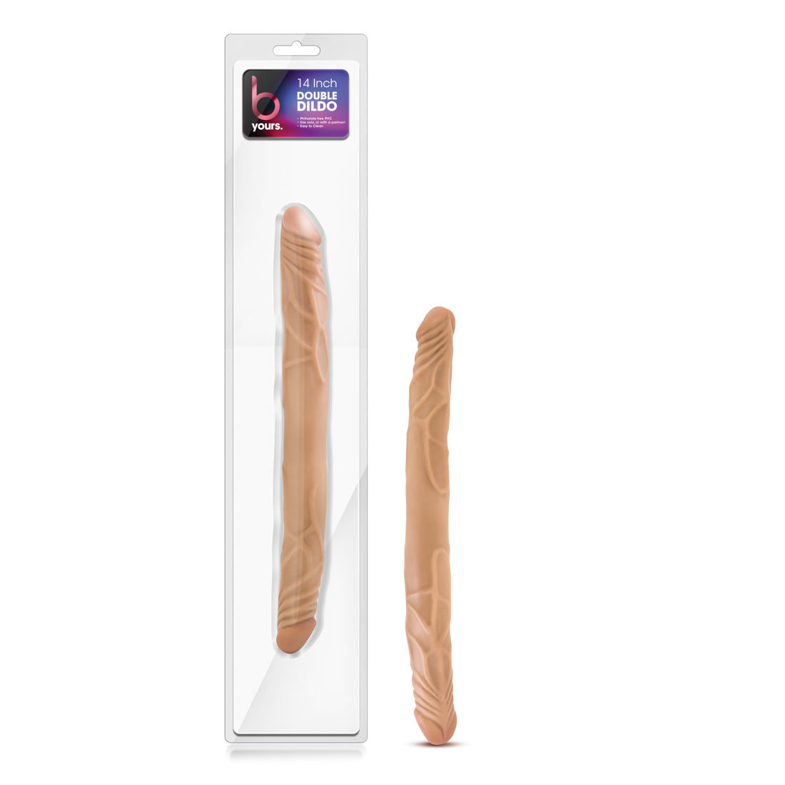 B Yours 14 Inch Double Dildo Brown > Dildos > Double Dildos
