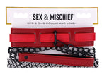 Sm Exs and Ohs Collar and Leash Neck Restraint Red > Bondage Gear > Collars & Leashes