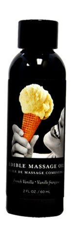 Edible Massage Oil French Vanilla Flavor 59 ml Bottle Spa Quality Default Title Massage Oil