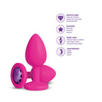 Gemma Silicone Jewel Butt Plug – Vibrant Tapered Butt Plug