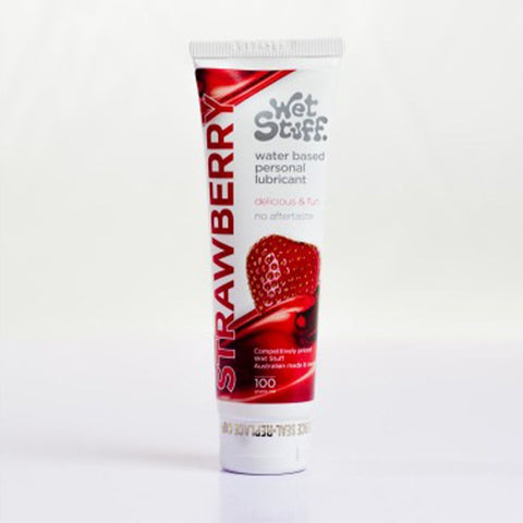 Wet Stuff Strawberry – Water-Based Flavoured Lubricant 100g > Lube > Flavoured