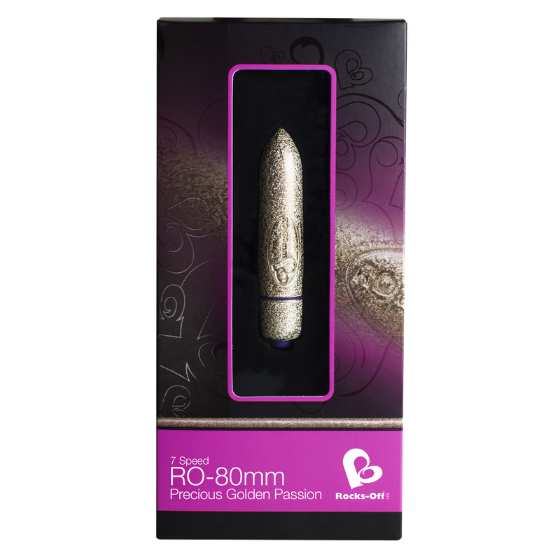 RO-80mm 7 Speed Precious Rose Gold Vibrating Bullet Toy BULLETS