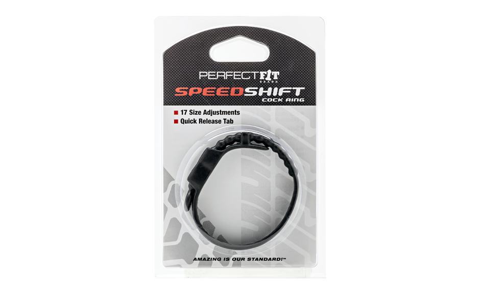 Speed Shift Adjustable Comfort Ring in Black > Cock Ring > Adjustable