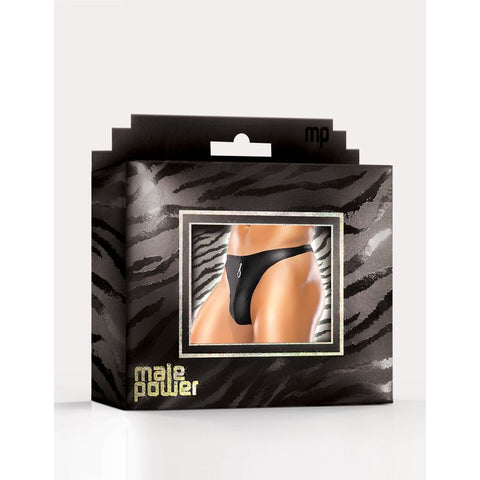 Male Power Zipper Thong Black for Men Mens G-Strings