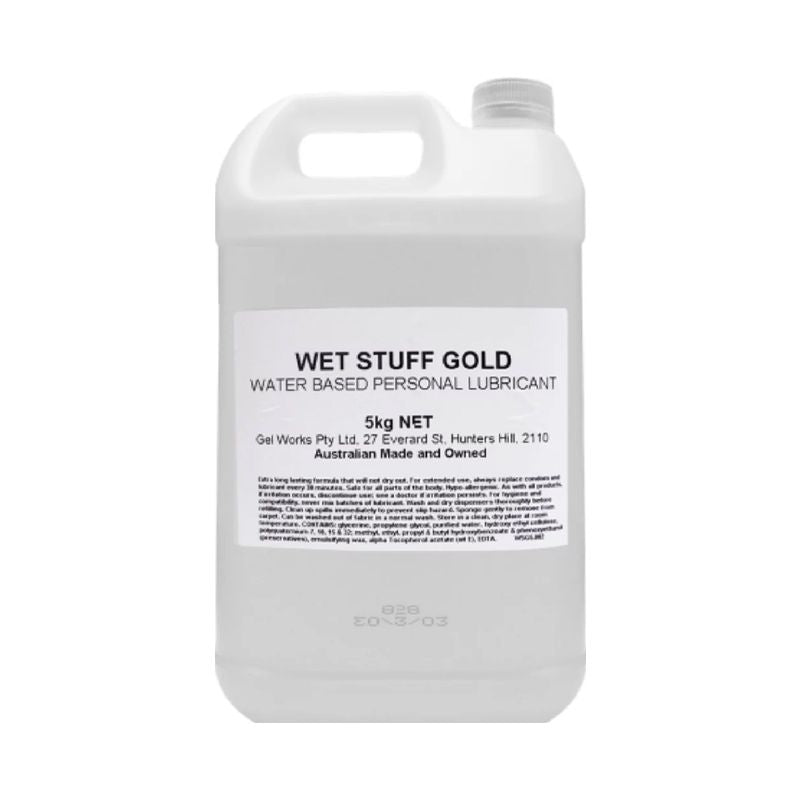 Wet Stuff Gold – Long-Lasting Clear Water-Based Lubricant 5kg Default Title > Lube > Water Based