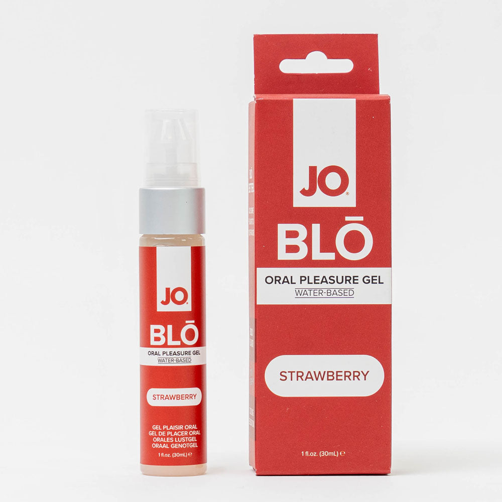 JO Blō Strawberry – Flavored Oral Pleasure Gel 30 ml Bottle Default Title > Lube > Oral Gels & Sprays Main image