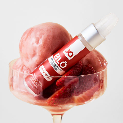 JO Blō Strawberry – Flavored Oral Pleasure Gel 30 ml Bottle > Lube > Oral Gels & Sprays
