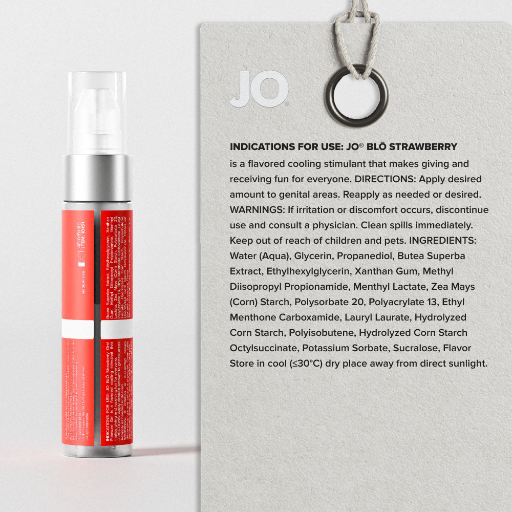 JO Blō Strawberry – Flavored Oral Pleasure Gel 30 ml Bottle > Lube > Oral Gels & Sprays