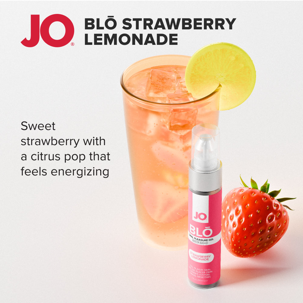 JO Blō Strawberry Lemonade – Flavored Oral Pleasure Gel 30ml Bottle > Lube > Oral Gels & Sprays