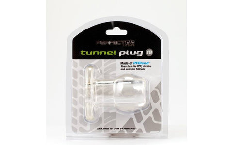 Perfect Fit Tunnel Plug Medium Clear Butt Plugs - Hollow