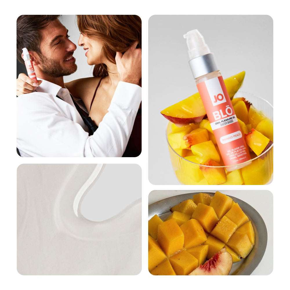 JO Blō Mango Peach – Flavoured Oral Pleasure Gel 30 ml Bottle > Lube > Oral Gels & Sprays
