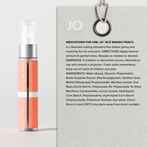 JO Blō Mango Peach – Flavoured Oral Pleasure Gel 30 ml Bottle > Lube > Oral Gels & Sprays