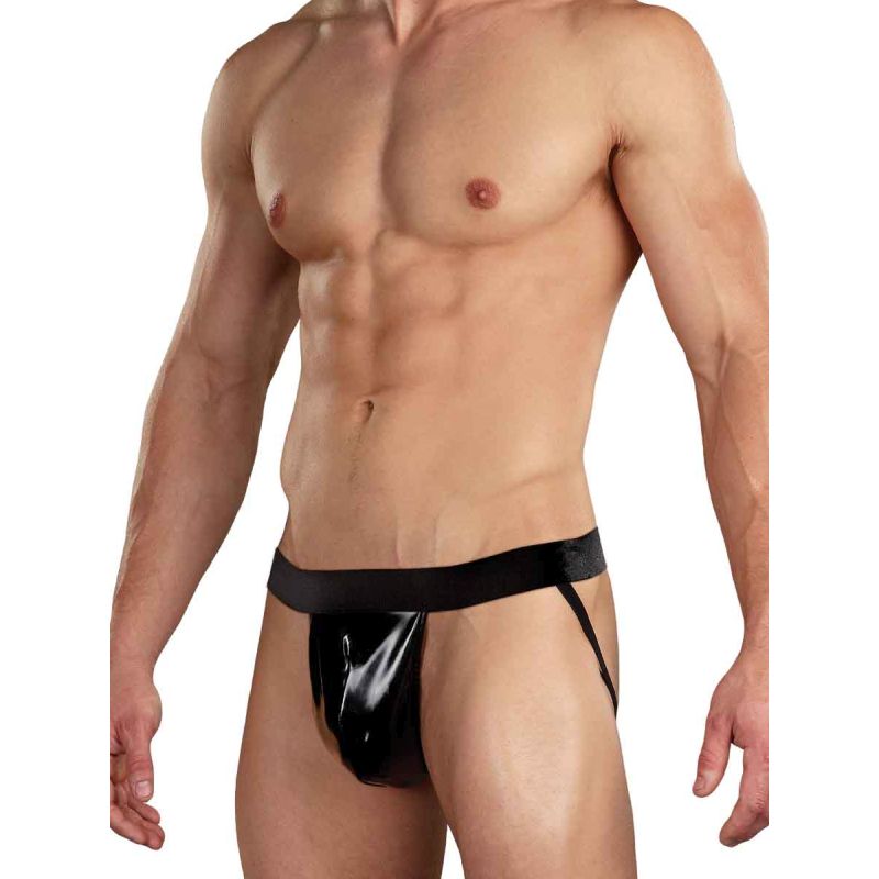 Male Power Jock Wet Look Underwear Black Large Extra Large > Clothes > Jockstraps