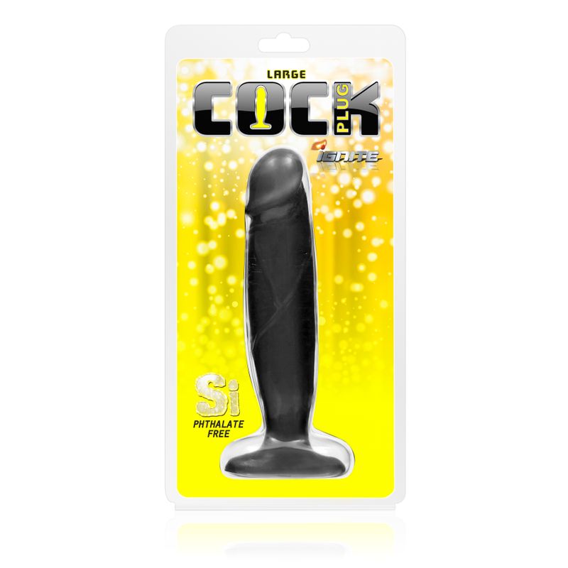 Cock Plug Large Black – 7.5 Inch Realistic PVC Cock Plug Secondary image