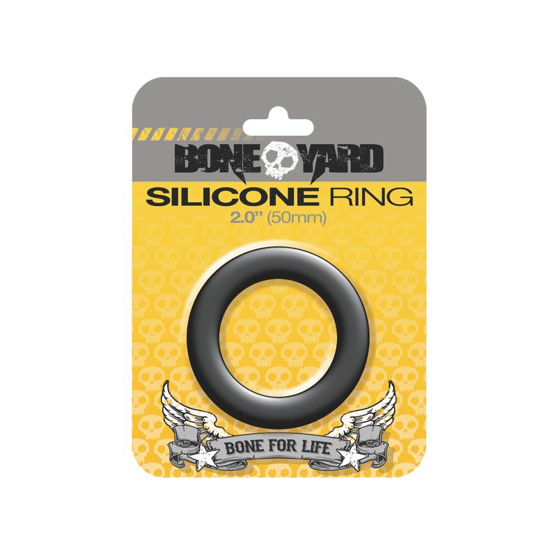 Boneyard Silicone Ring 50mm Black > Cock Ring > Single