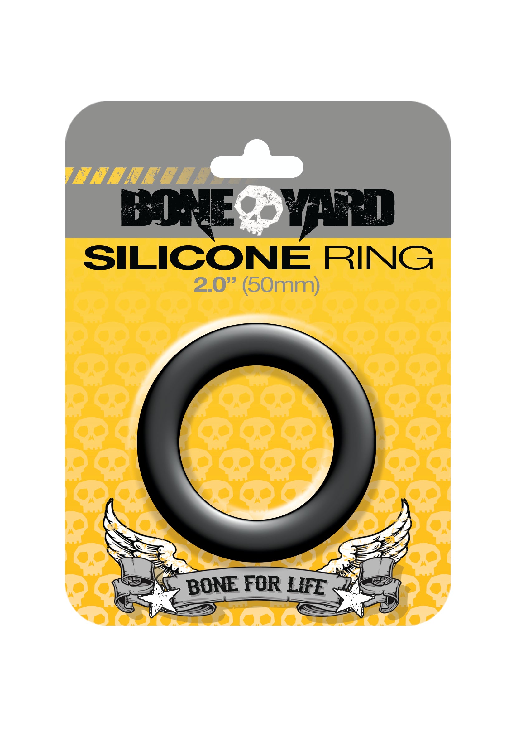 Boneyard Silicone Ring 50mm Black > Cock Ring > Single